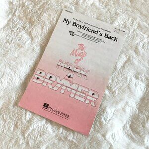 5/$25 'My Boyfriend's Back' Pop Hit Vocal Arrangement Music Sheets